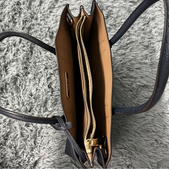 Michael Kors Navy Blue Pebbled Leather Tote - Picture 7 of 9